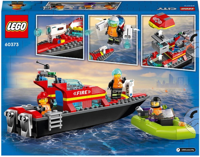 LEGO® Konstruktionsspielsteine »Feuerwehrboot (60373), LEGO® City« Made in Europe