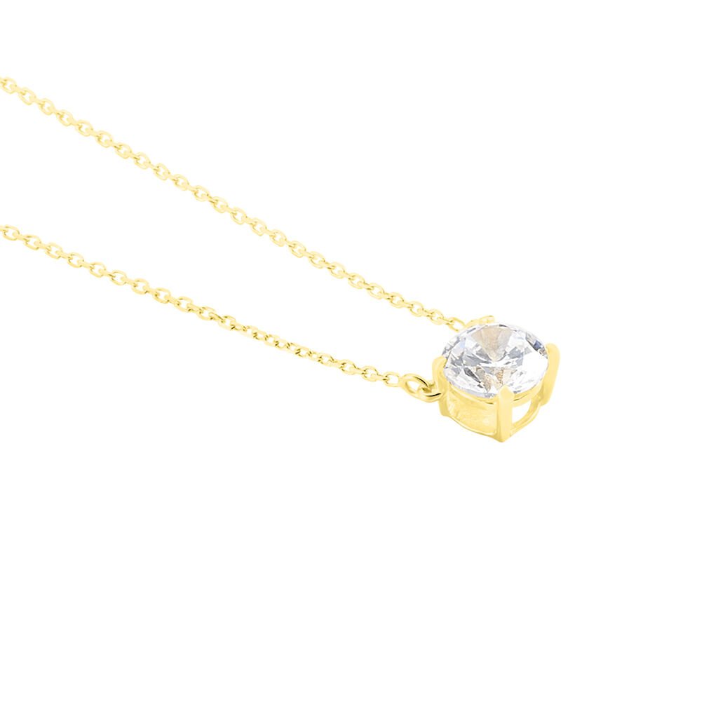 Collier Ponama Or Jaune Oxyde De Zirconium