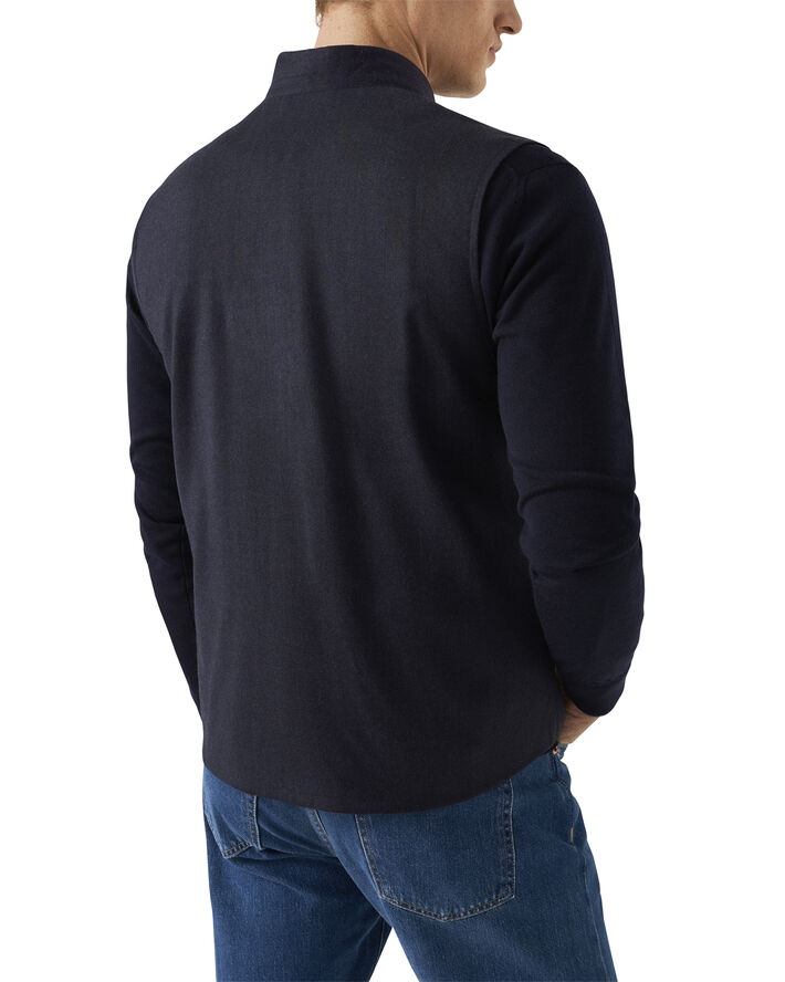 ETON Navy Blue Wool Flannel Vest Navy blue