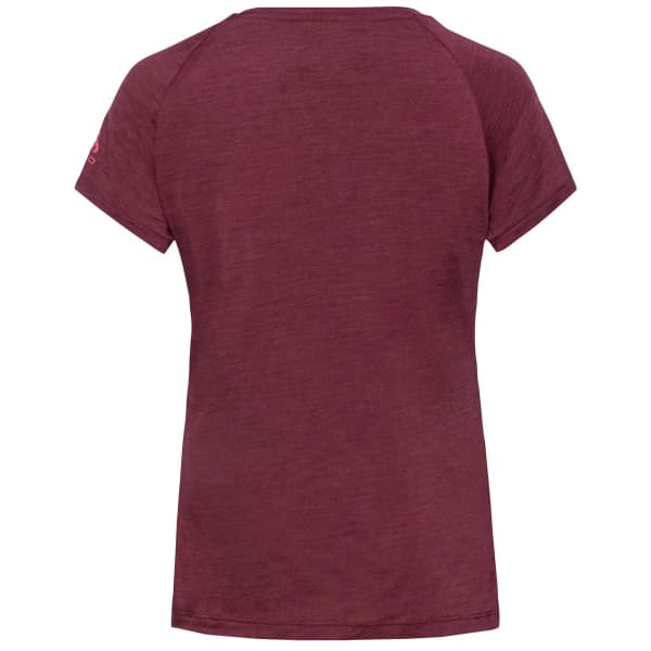 T-shirt randonnée ODLO CONCORD LEAF PRINT S/S CREW NECK W RASPBERRY FUDGE MELANGE