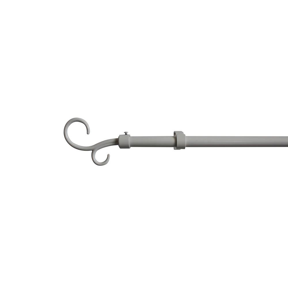 Kit Tringle à rideau extensible 95-180 cm embouts crosse blanc