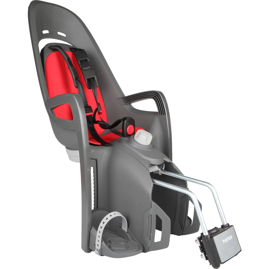 hamax Fahrradsitz Zenith Relax mit Halterung GrauRot