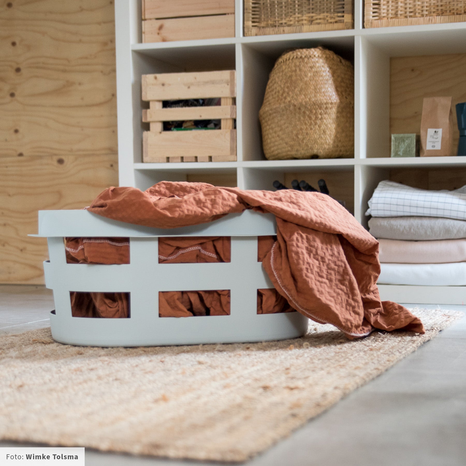 HAY Laundry Basket Wasmand S - Lichtgrijs