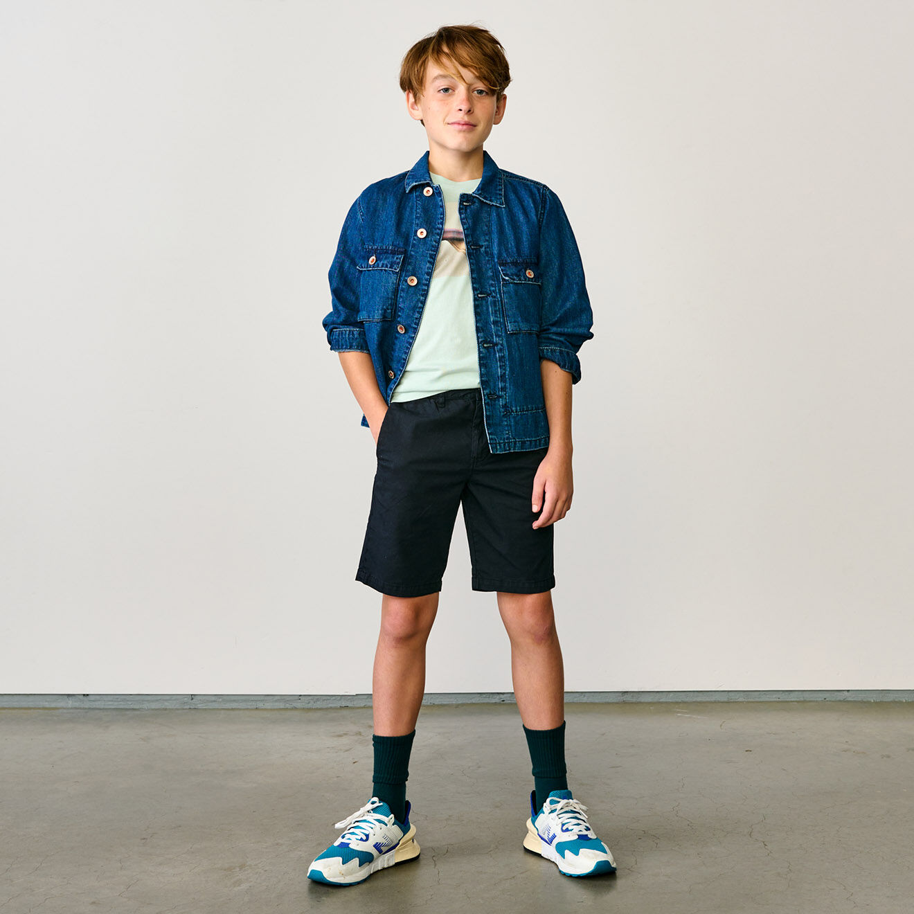 Bellerose Bermuda en Toile de coton Wayne bleu nuit