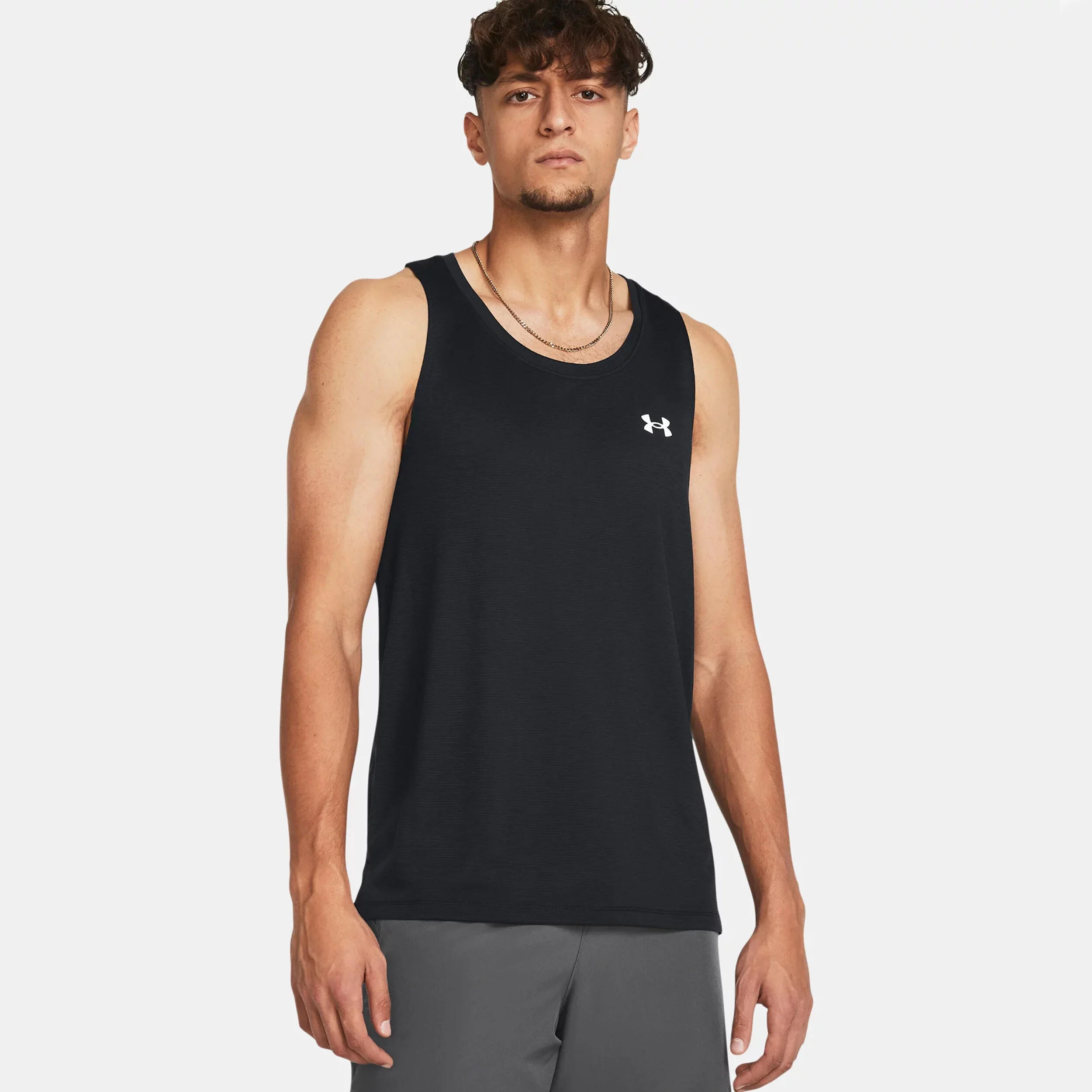 Under Armour Streaker Singlet Top De Course Hommes - Noir