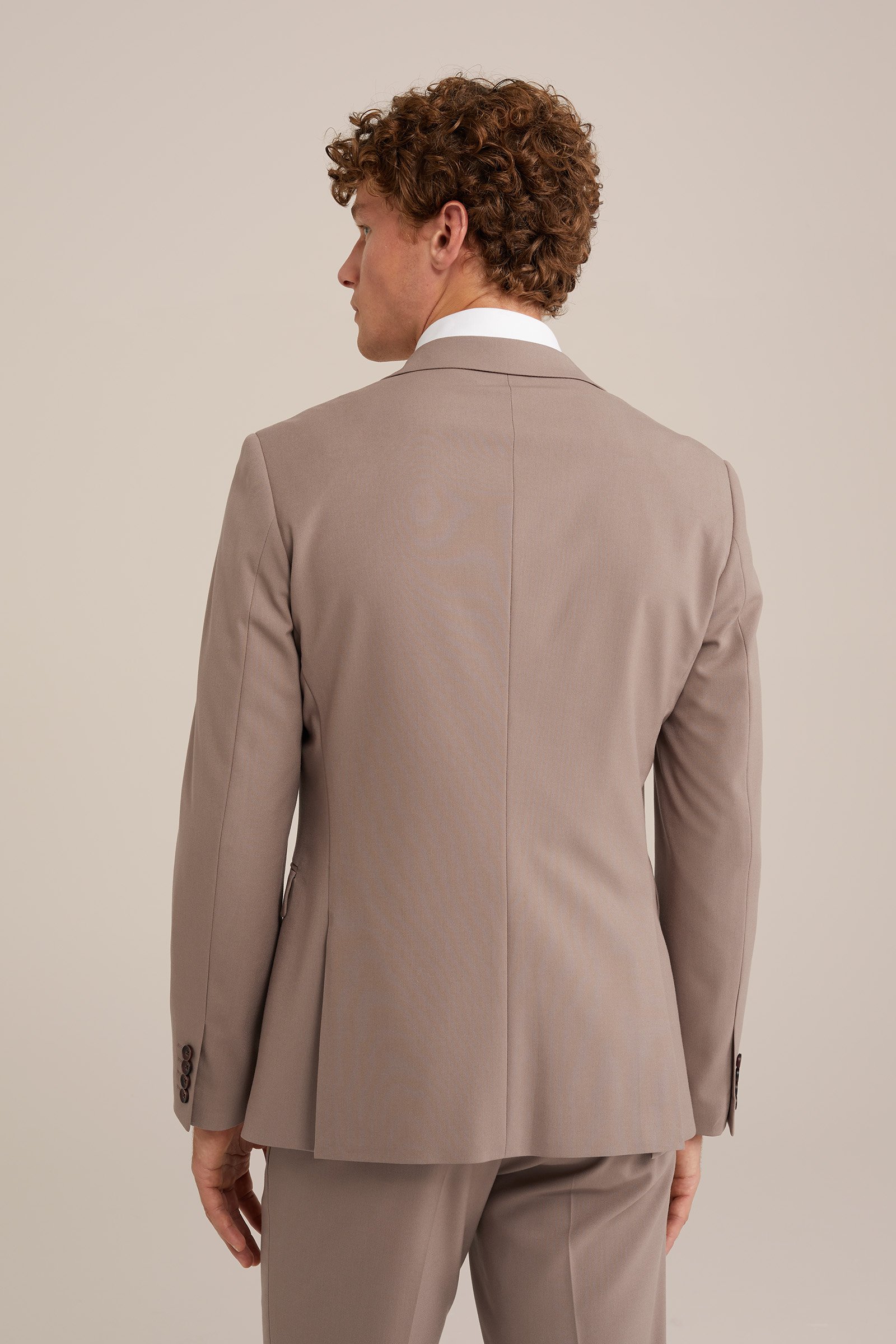 slim fit blazer Fundamentals Lichtbruin