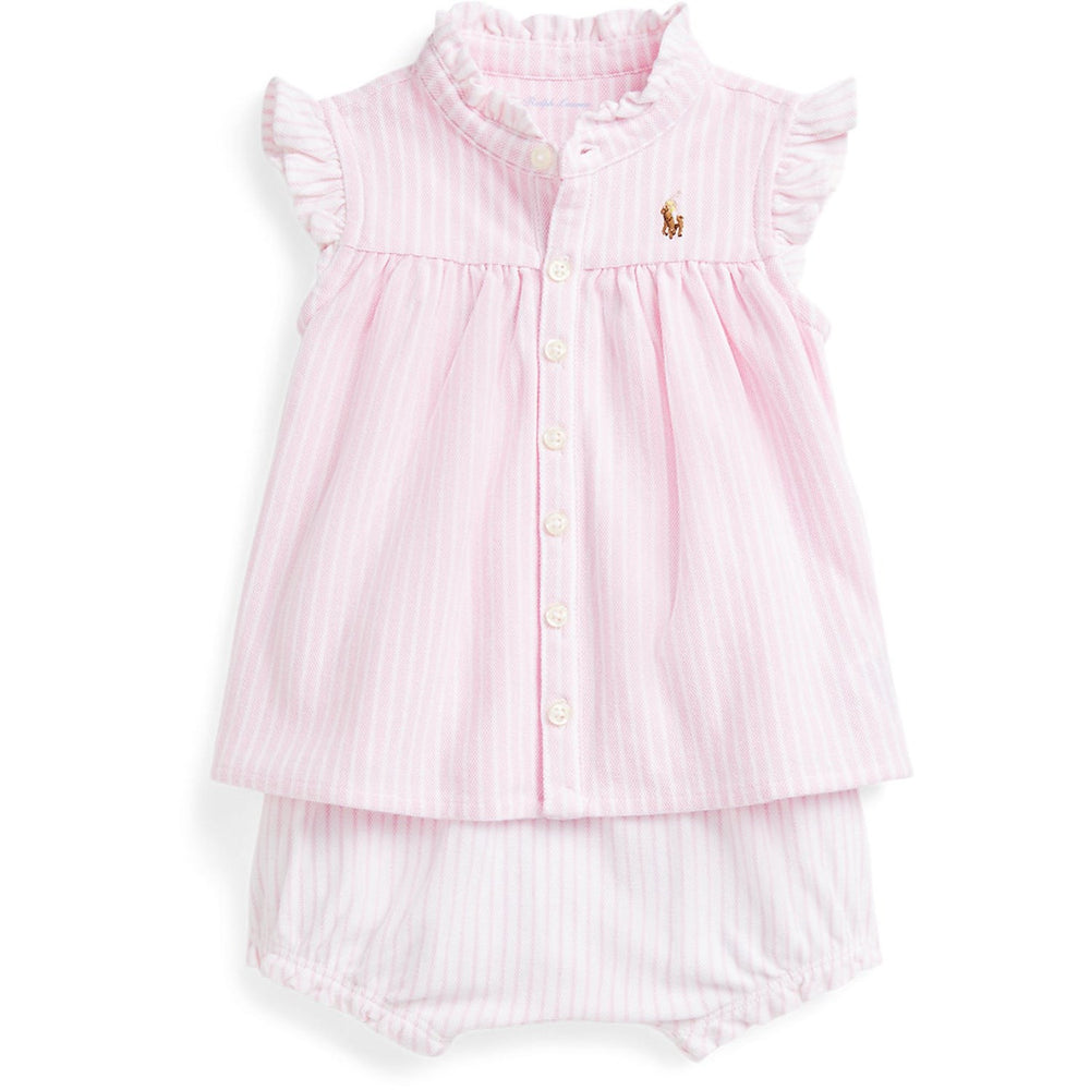 Køb Ralph Lauren Baby Carmel Pink Multi Shorts Sæt