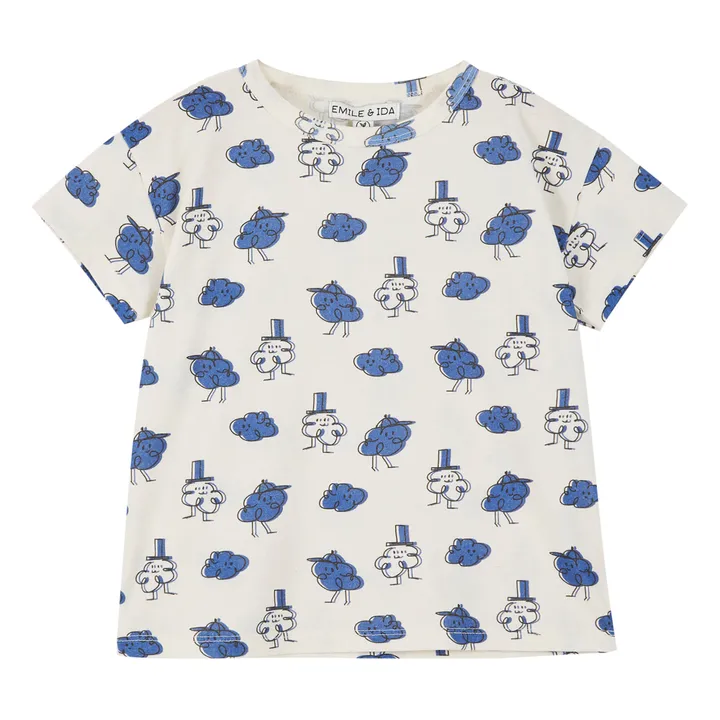 Emile et Ida T-Shirt Coton Bio Nuages | Ecru