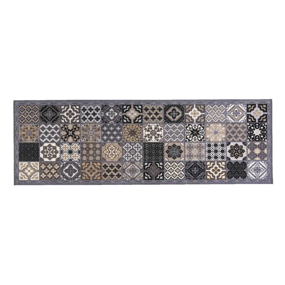Keukenloper Patchwork - grijs - 50x150 cm