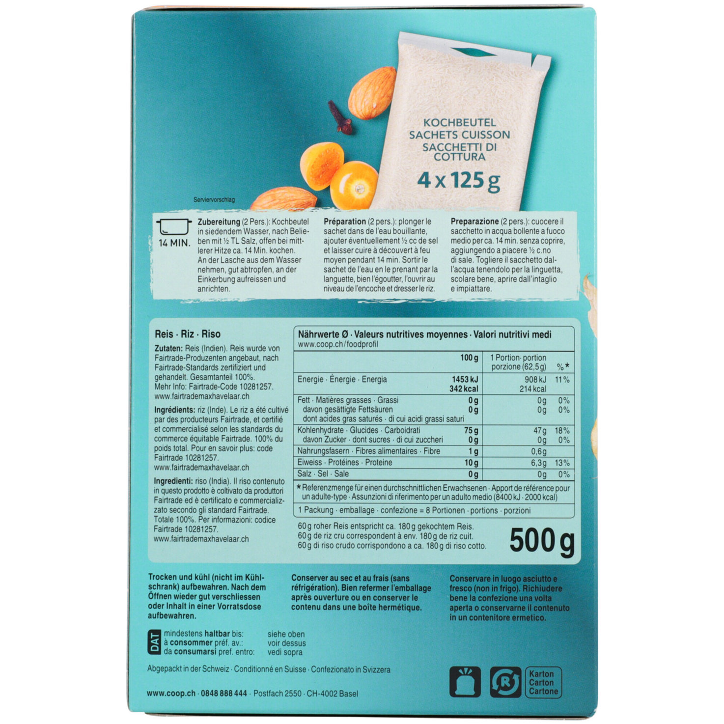 Tom's Best Basmati Rice 4x125g