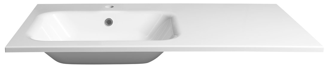 Sapho Areca wastafel met kraangat links 100cm wit glans