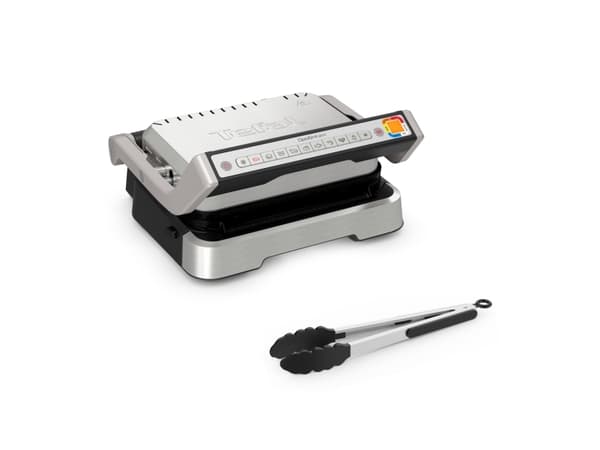 Tefal OptiGrill 2in1 GC773D, Rustfritt stål, Metall, Rektangulær, Knapper, Rotasjon, Griddle, 600 cm²