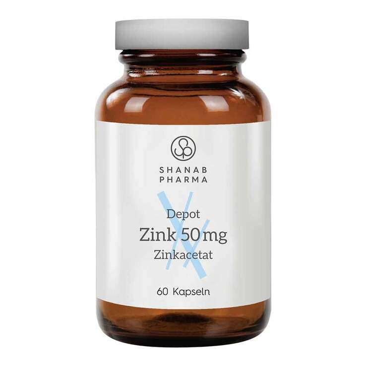 Zink 50 mg Zinkacetat depot Shanab Kapseln, 60 St