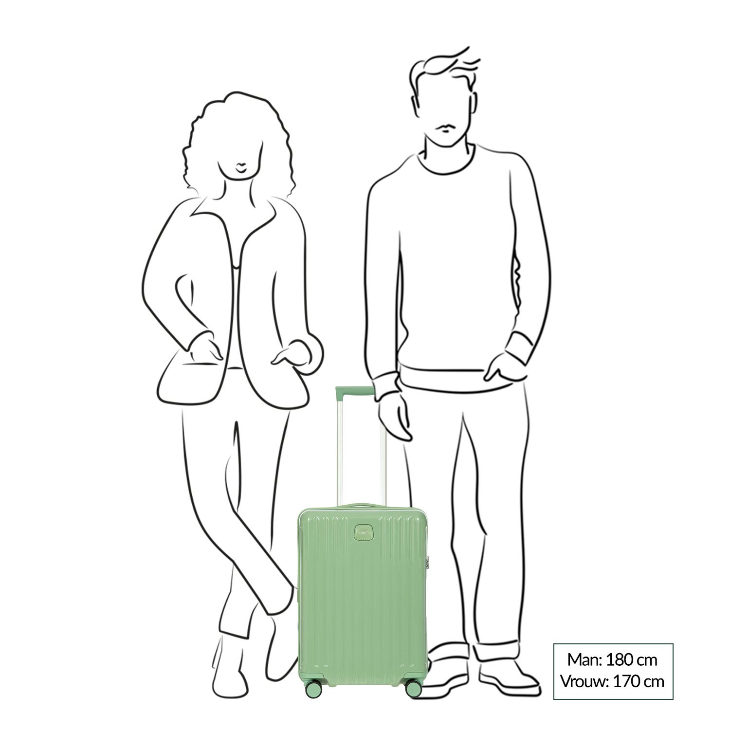 Bric's Positano Cabin Trolley 55 sea green