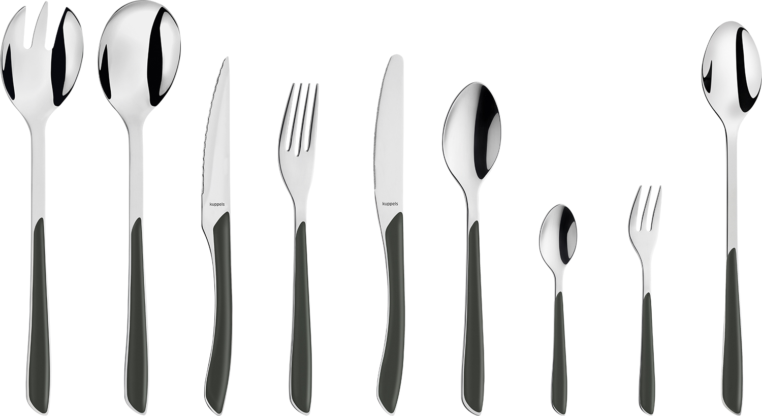 Kuppels Prisma Besteckset 44 teilig anthrazit
