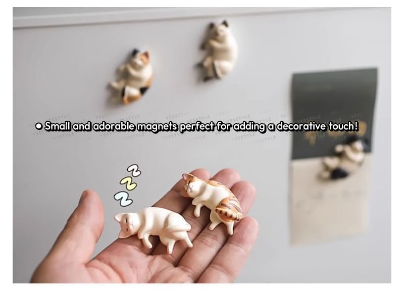 PIXON - Keramische koelkastmagneet in de vorm van een kat (verschillende ontwerpen)