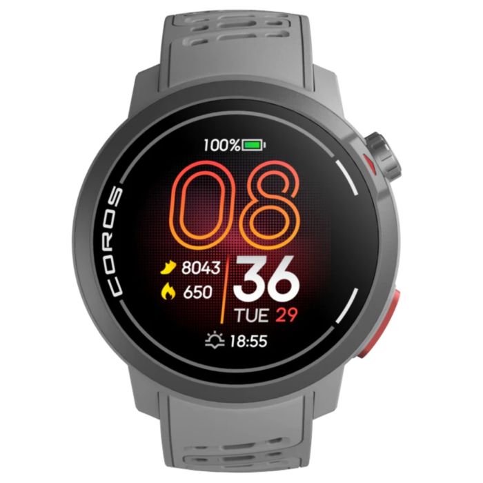 Coros Unisex Ure Pace Pro (Silicone Band) Grå