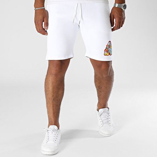Short Jogging Gorille Graffiti Blanc