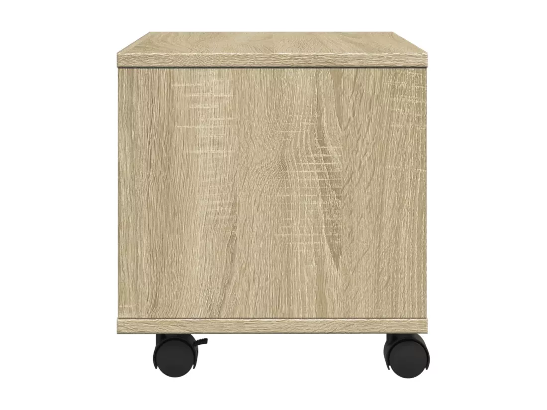 Support d'imprimante avec roulettes chêne sonoma 41x32x34,5 cm