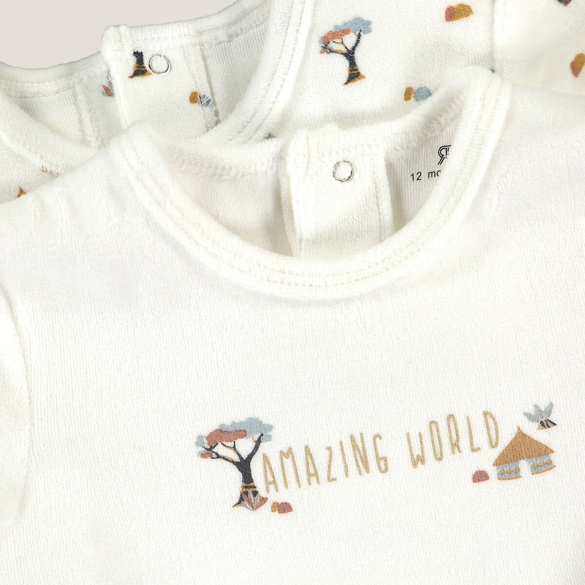 COLEÇÕES LA REDOUTE<br>Conjunto van 2 pijamas em fluweel