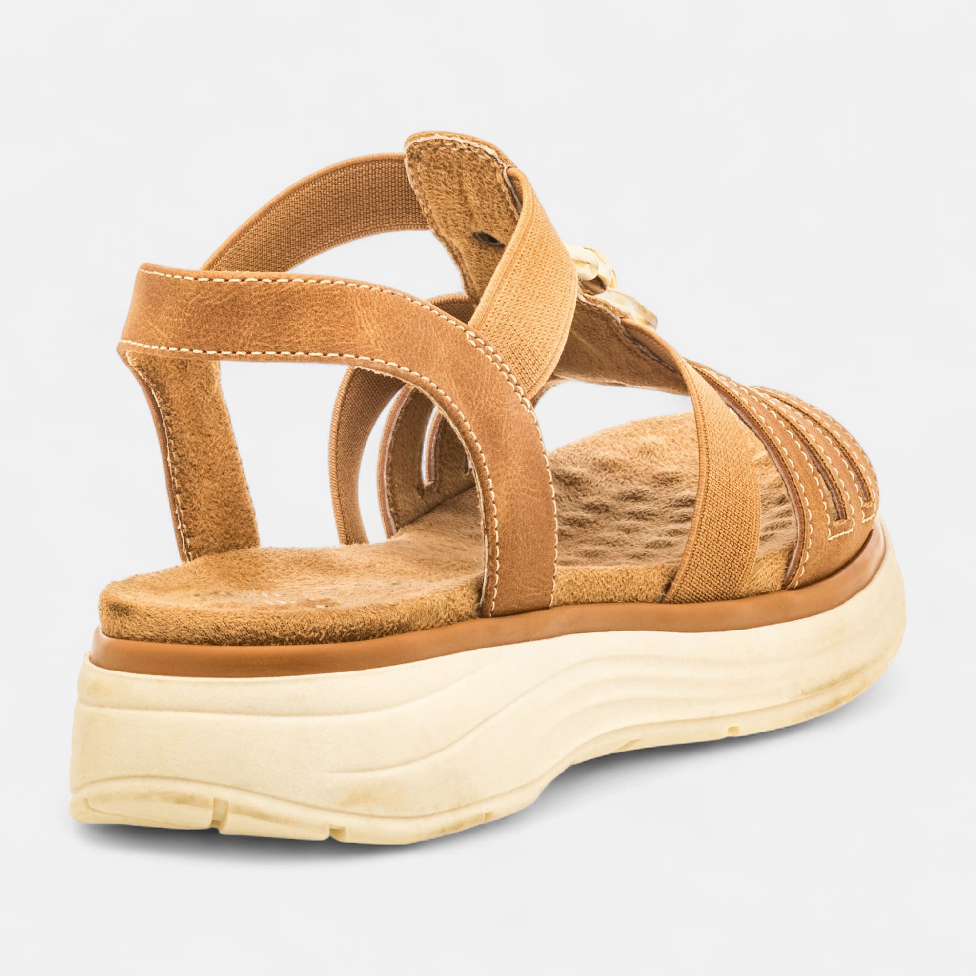 Nu-pieds Femme cognac