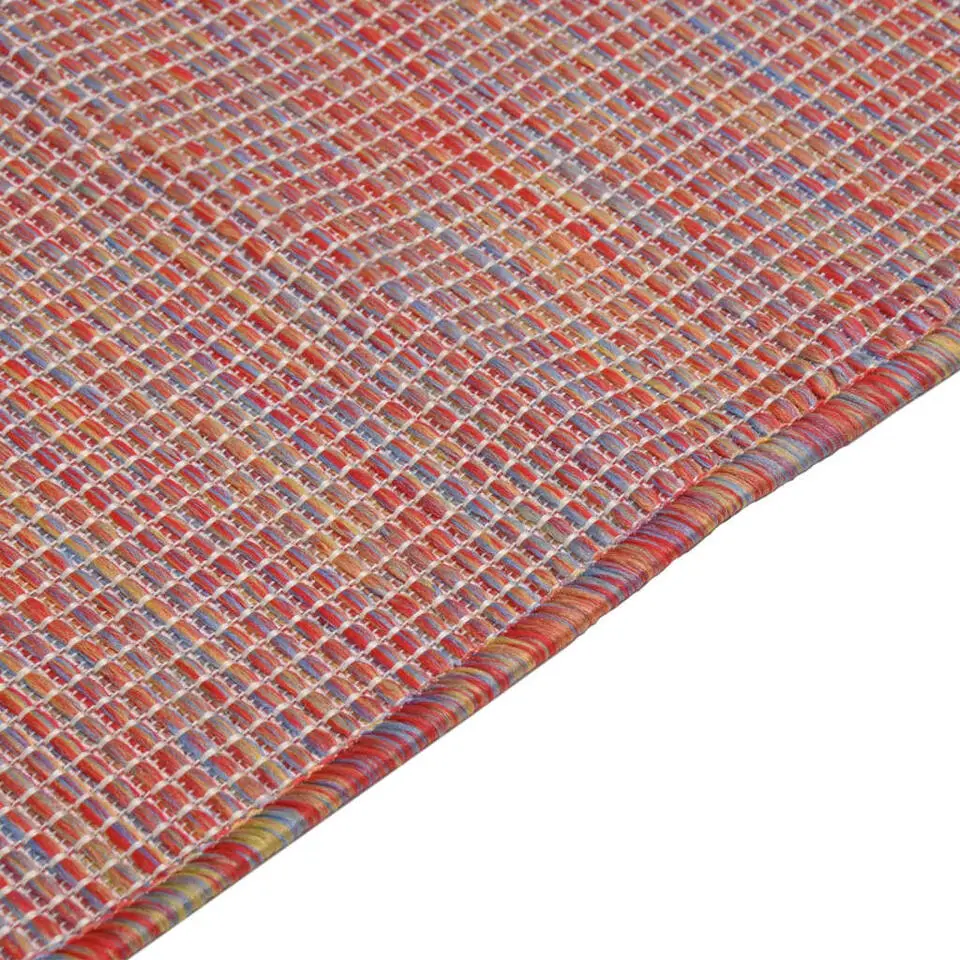 vidaXL - Buitenkleed - Rood - Kunststof - 120 x 170 cm