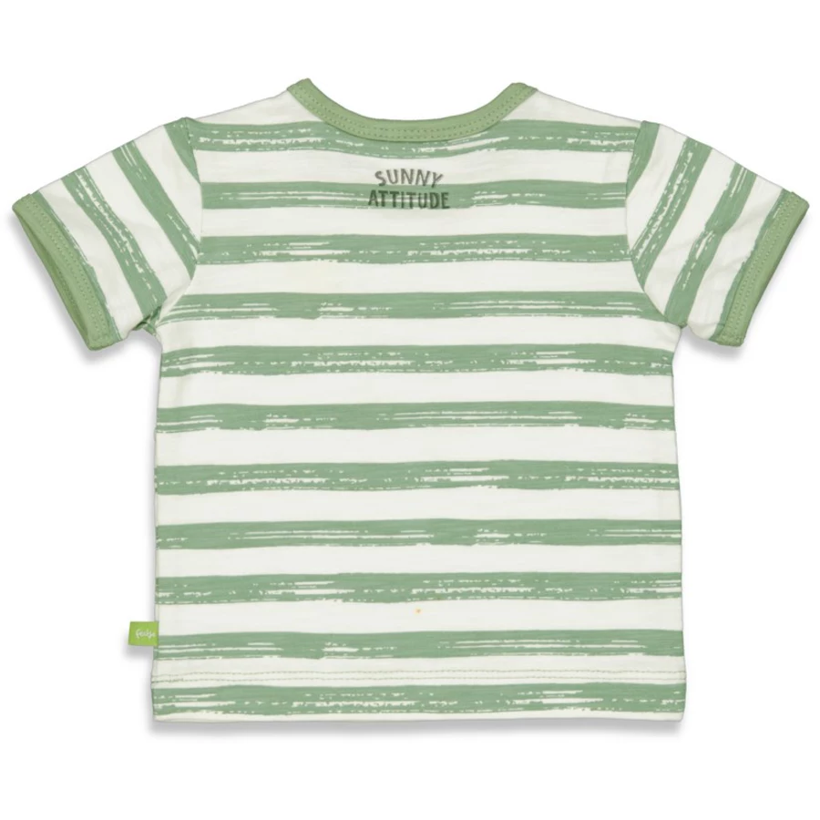 Feetje T-Shirt Ringel Mr. Sunshine Grün