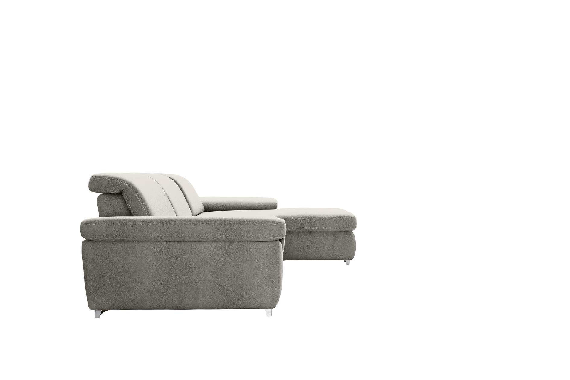 polsterpower Boxspringsofa - Saddle alu - Basismodell - Recamiere rechts