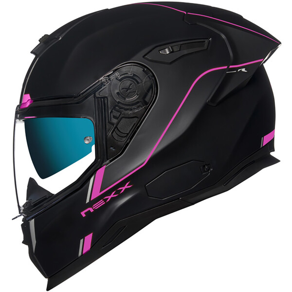 Nexx - Casque SX.100R Frenetic Noir Mat / Rose