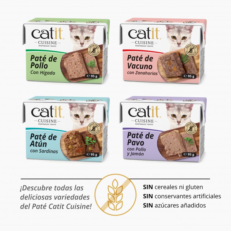 Ração para gatos Catit Cuisine, sabor frango com fígado - 95g