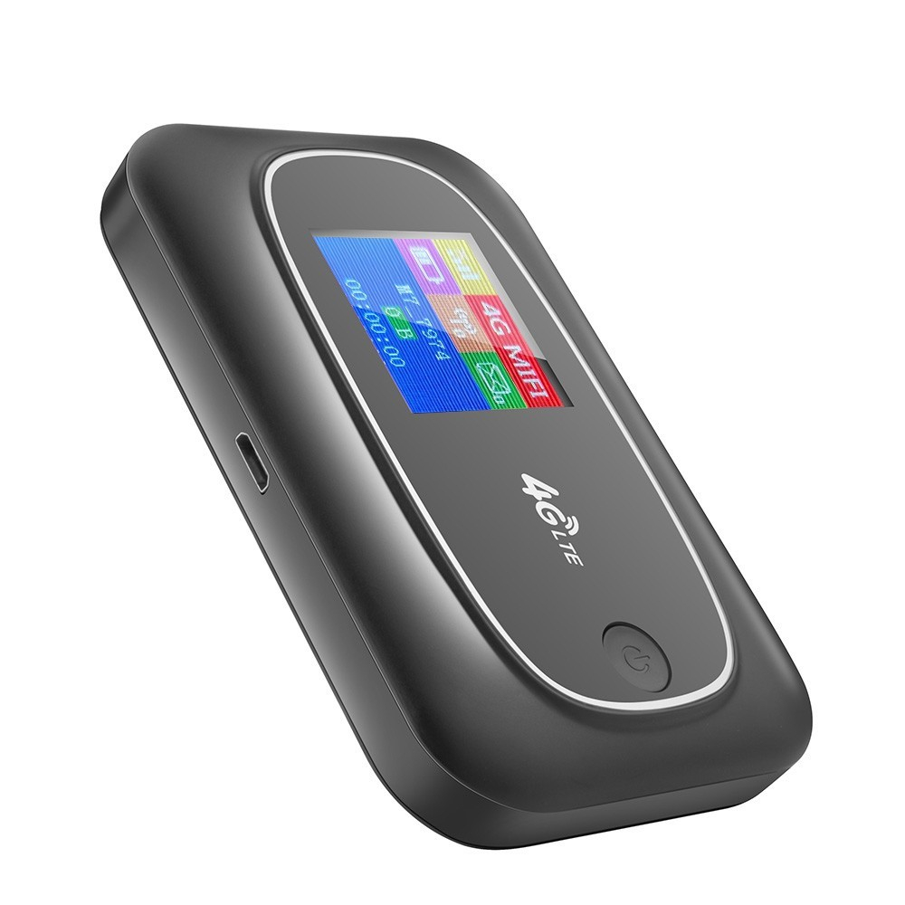 (150Mbps) Portabler LTE 4G WiFi Modem Netzwerk Router mit LCD Display und SD Card Slot - Schwarz