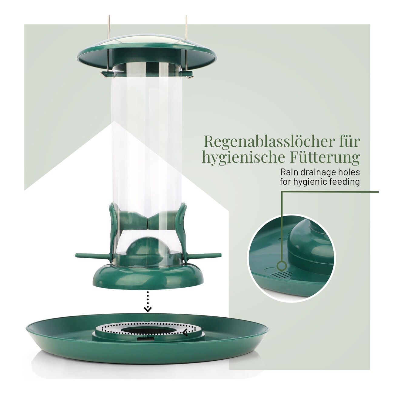 WILDLIFE HOME Futtersäule mit XL Futterteller