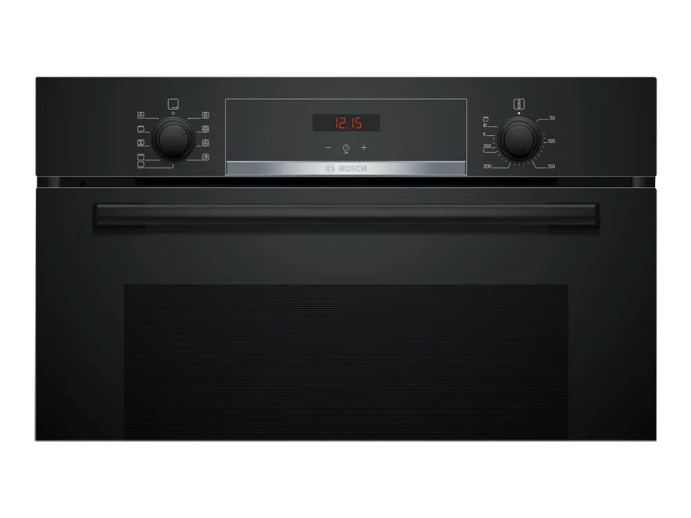 Bosch Serie | 4 HBA534EB0 - Ovn - til indbygning - niche - bredde: 56 cm - dybde: 55 cm - højde: 58.5 cm - med selv-rengøring - Klasse A - sort