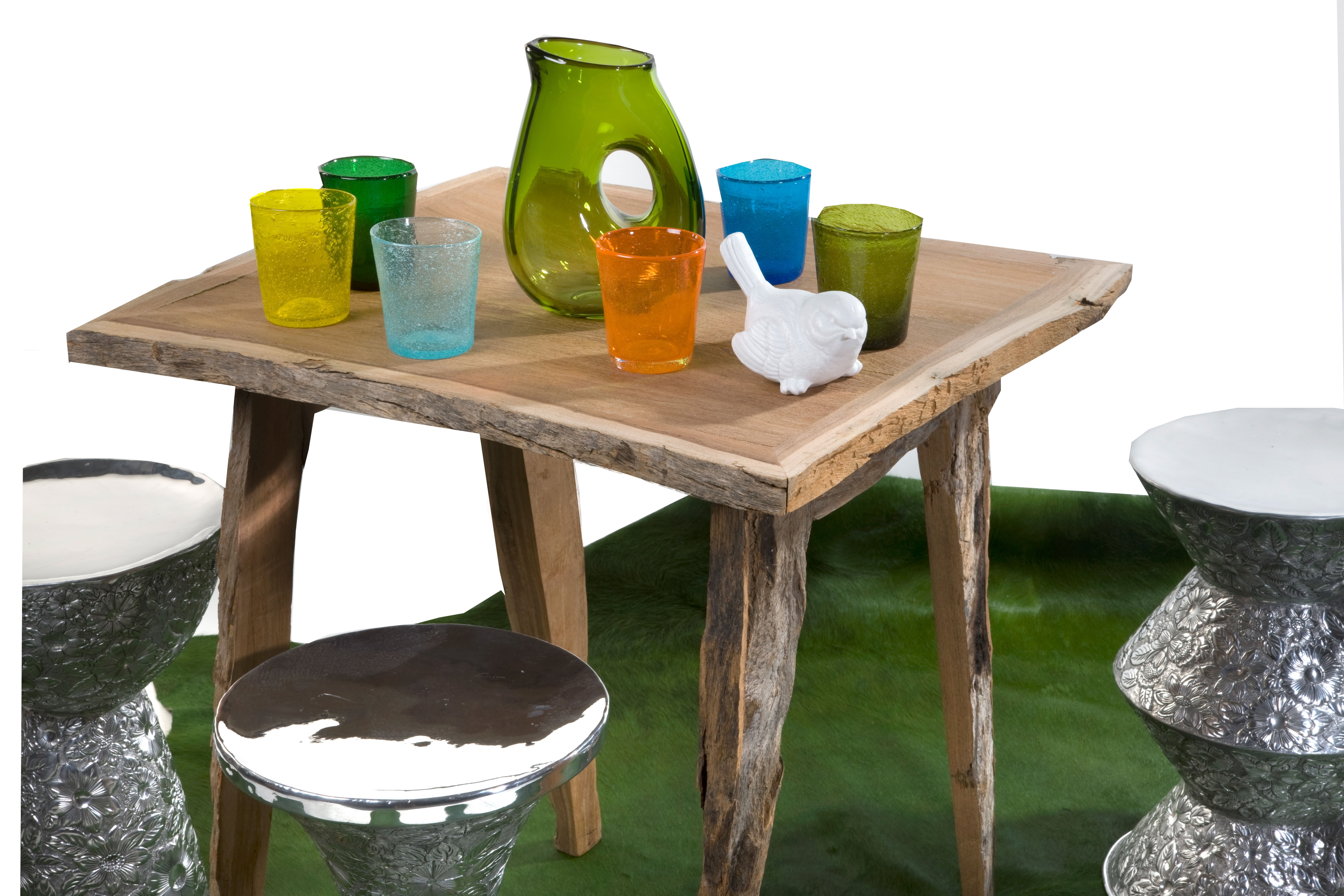 JUG WITH HOLE - Carafe verre | Vert