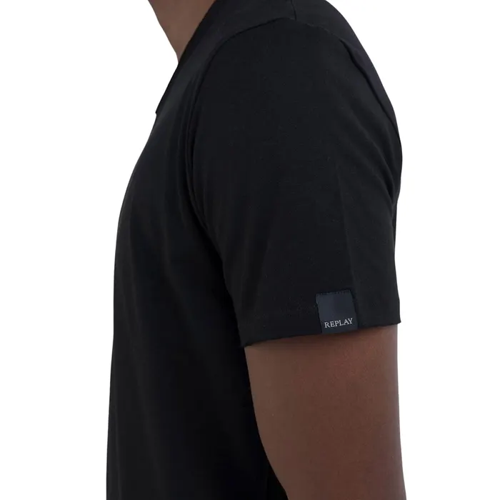 Replay Raw Cut V-neck Shirt Heren