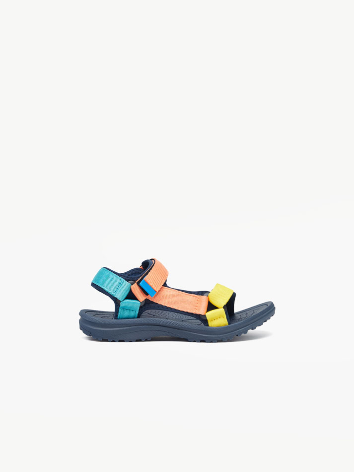 Sandália esportiva multicolorida - Azul Marinho