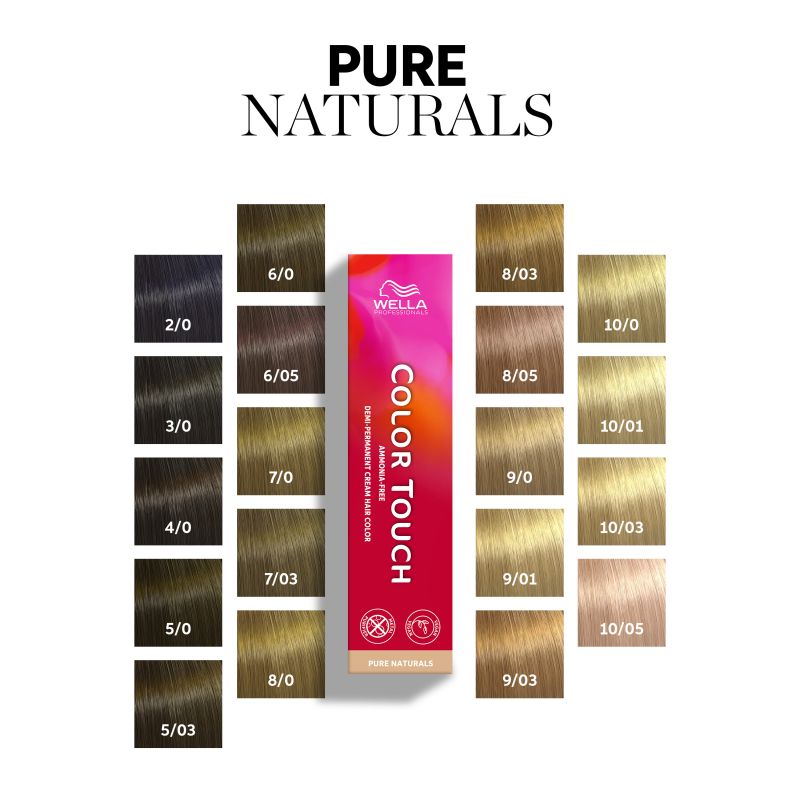 Coloration Color Touch Pure Naturals 2/0 Noir Wella 60ml