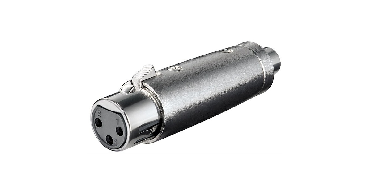 goobayXLR Adapter, RCA female to XLR female  (Zilver)