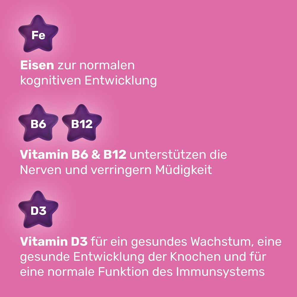 EUNOVA® Schulhelden Gummies mit Eisen und Erdbeergeschmack
