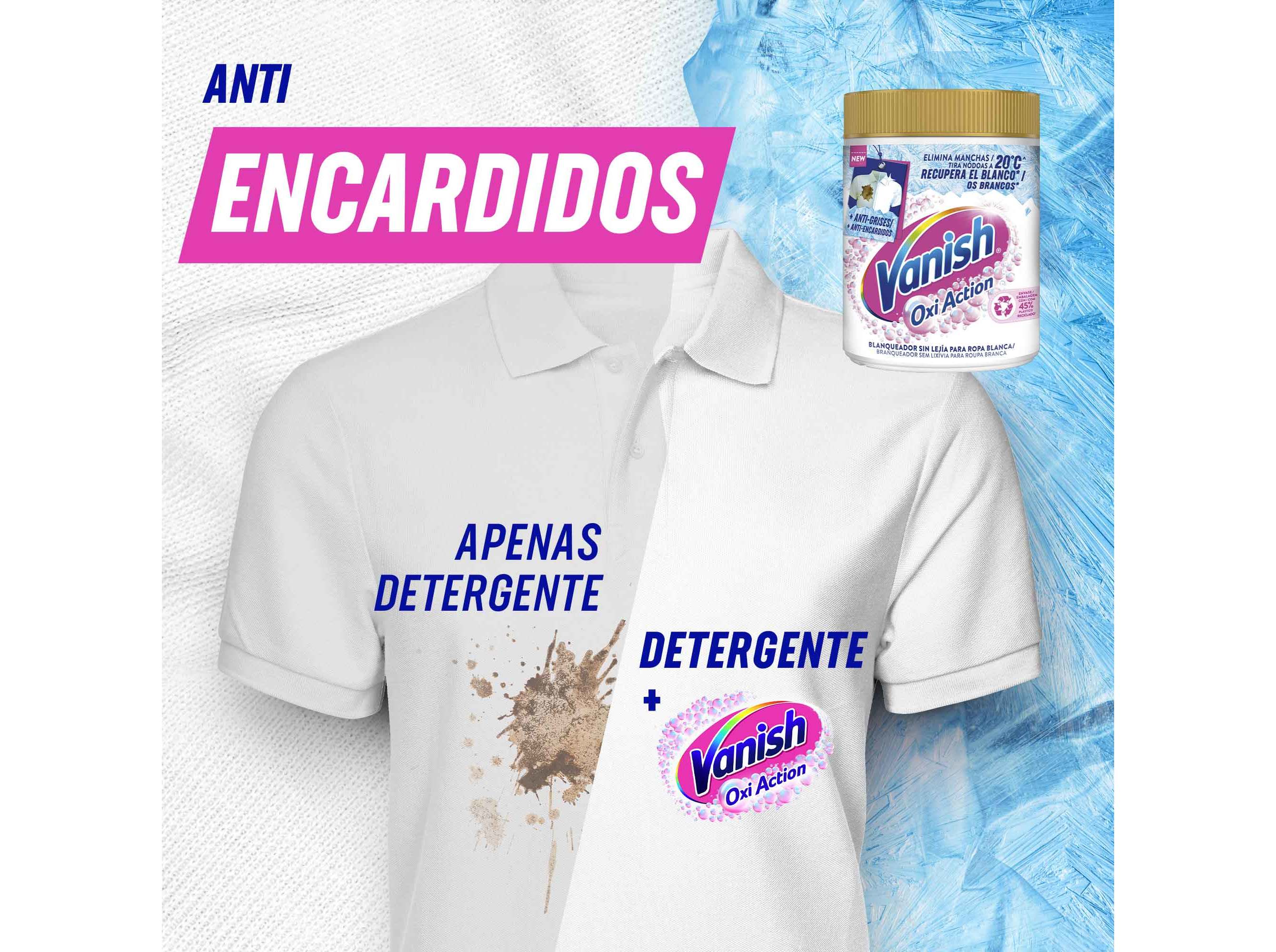 ADITIVO TIRA NÓDOAS PÓ OXI ACTION BRANCOS VANISH 800G