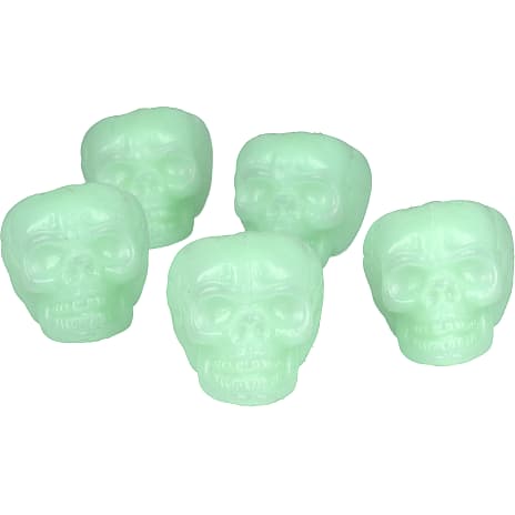 Halloween kranier 5x4 cm 5 pak - grøn