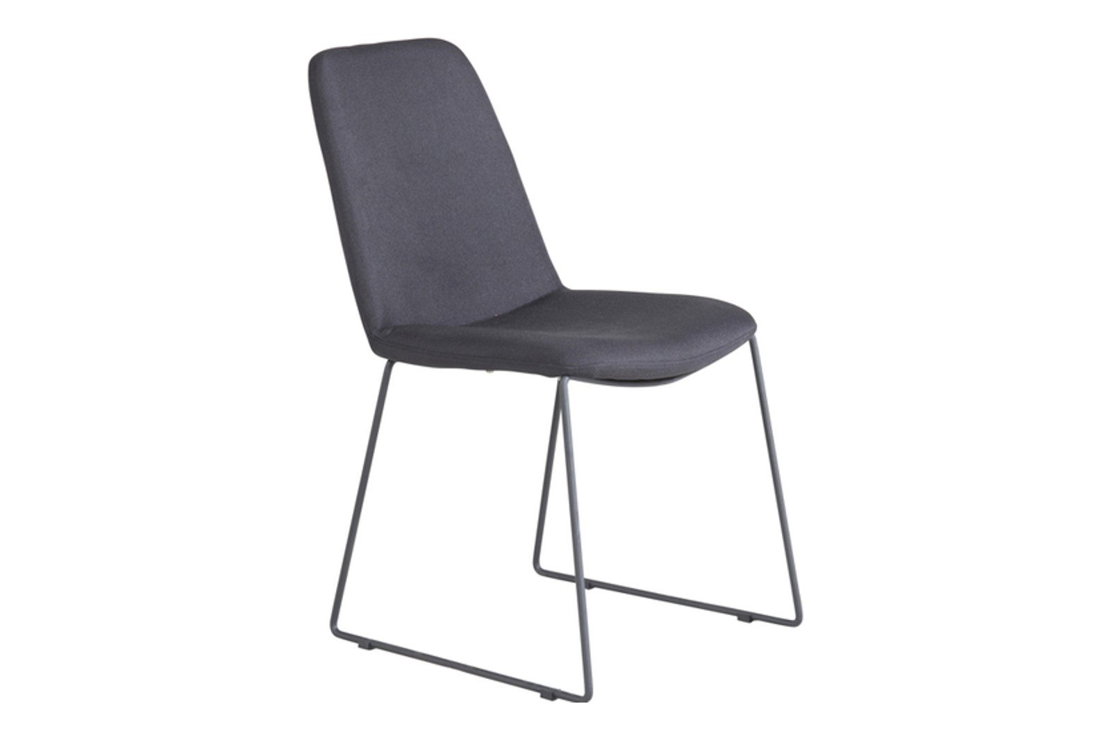 Muce Spsiestol. Sett av 2. Sett av 2. Sort tekstil med sorte metal understell.
