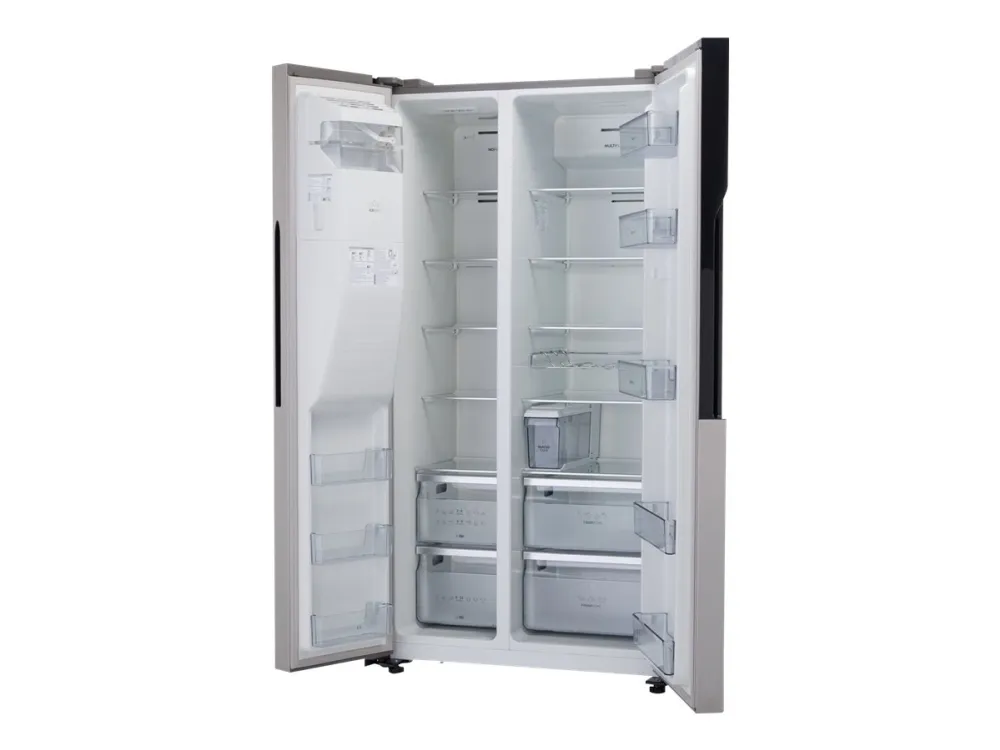 Gorenje NRS9182VX - Køleskab/fryser - side-by-side med vanddispenser, isdispenser - bredde: 90.8 cm - dybde: 67.9 cm - højde: 179.3 cm - 562 liter - Klasse E - rustfrit stål