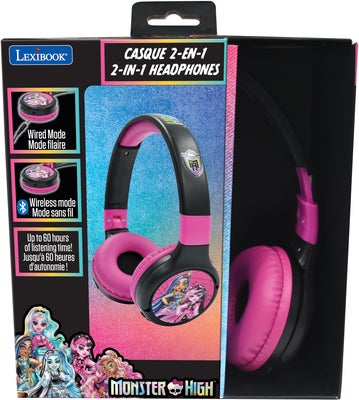 Monster High 2-i-1 Bluetooth Hodetelefoner