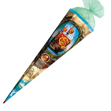 Roth Schultüte Piratenschiff mit Tüllverschluss, 85 cm, eckig