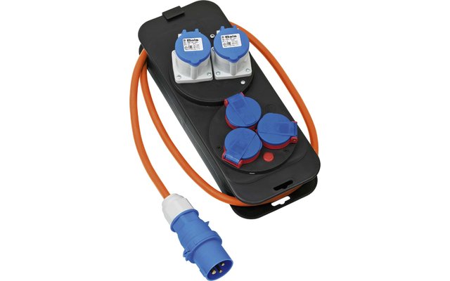 Brennenstuhl Camping Stromverteiler 2xCEE230V 16A mit CEE Stecker orange 1,5m