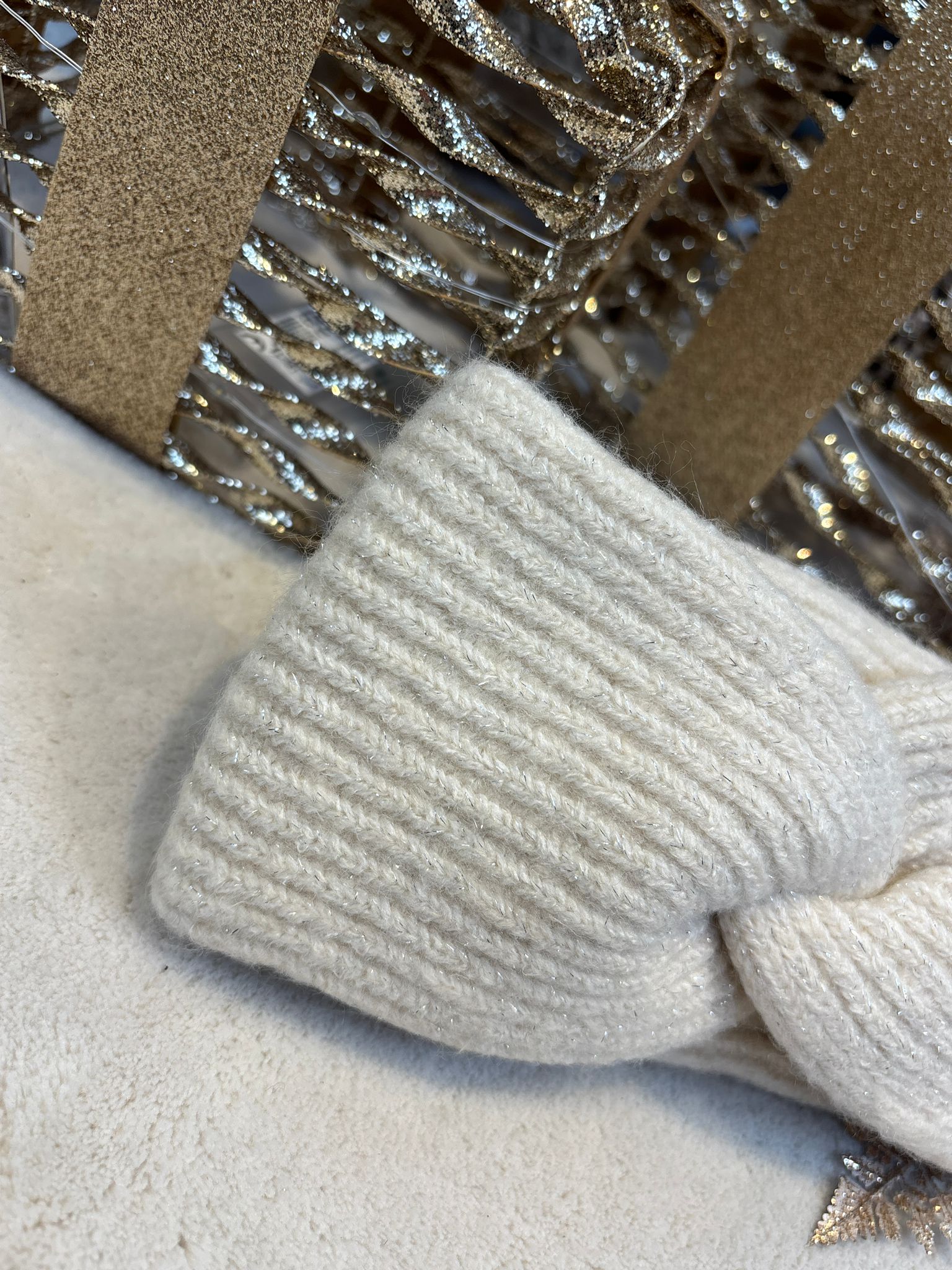 Glitter Hoofdband - Beige