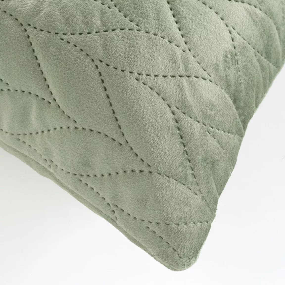 Housse de coussin carrée velours (40 x 40 cm) Daisy Vert sauge