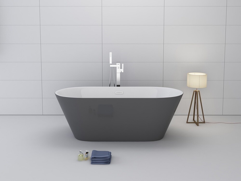 Jet-Line Badewanne DEHLIA grau freistehend Jet-Line 1700x800 Bad Ausstattung