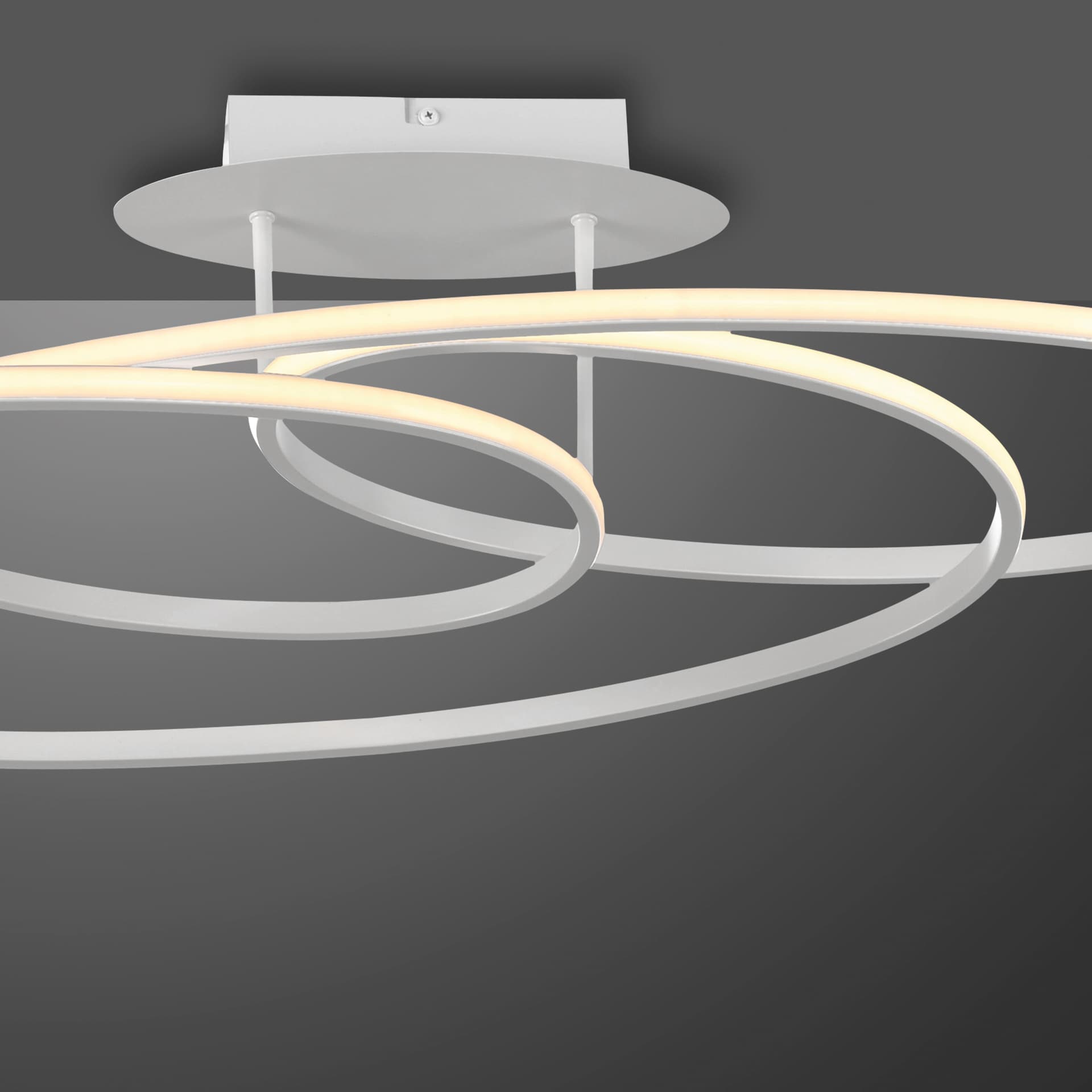 JUST LIGHT LED Deckenlampe LUMACA 81 x 30,5 cm weiß